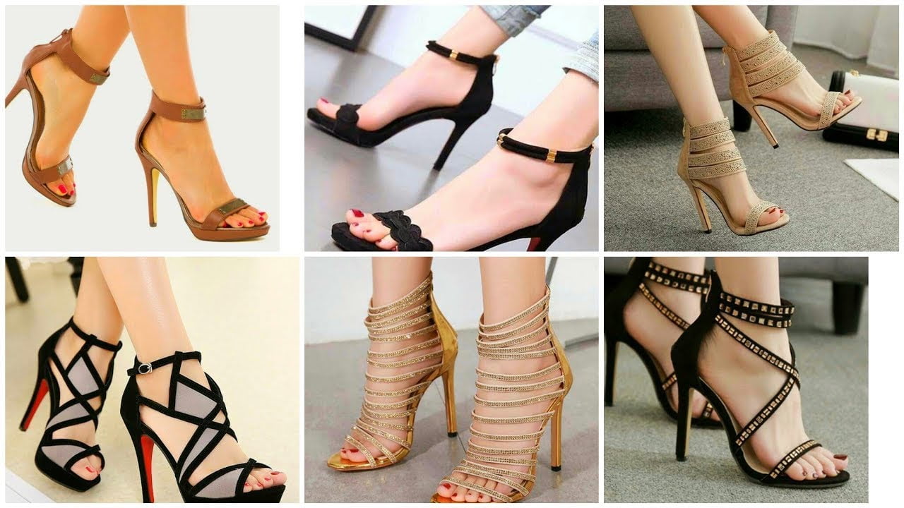 Buy Floral Design High Heels Black Wedge Sandals | Look Stylish |  DressFair.com